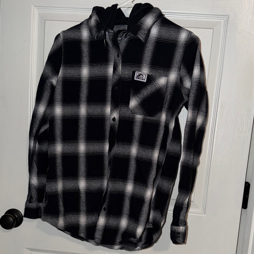 Lurking Class Stop and Smell the Roses Black and White Plaid hoodie Men's Shirt